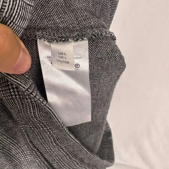 Maeve by Anthropologie Black Plaid with Sparkle Striped Side Pants Size Large - Picture 12 of 12